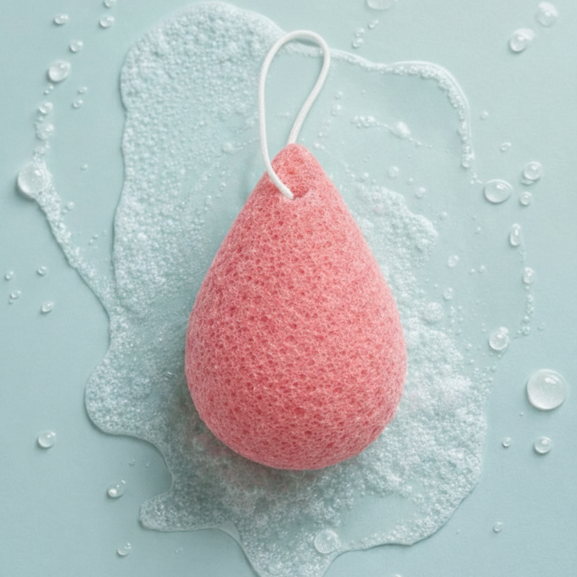 Selenys™ Éponge Konjac à l'argile rose française