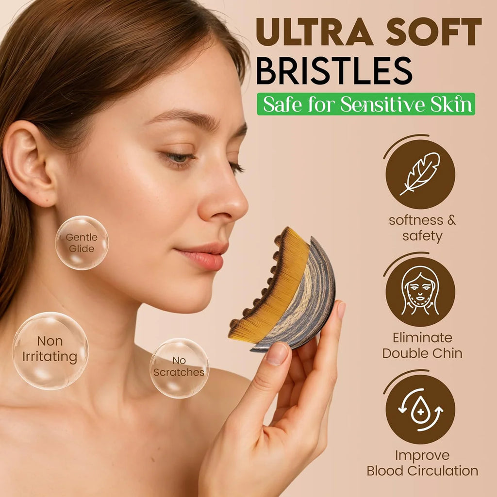 Brosse contour lymphatique pour le visage